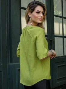 Women Tops - 青檸色 - 查看 5