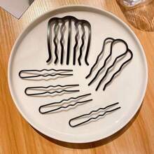 6 件/組 女士簡約風格髮飾、髮夾、髮夾和髮髻髮夾