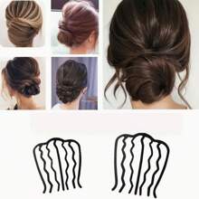 6 件/組 女士簡約風格髮飾、髮夾、髮夾和髮髻髮夾