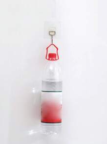 1pc Large Size Adhesive Hook, Strong Adhesive, Convenient For Hanging Clothes In Bathroom And Kitchen Without Nails - White - View 3