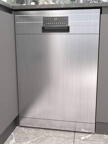 1 捲銀色拉絲鎳乙烯基包裹壁紙,適用於不銹鋼、廚房檯面、防油、防水裝飾膜 - 銀色 - 查看 4