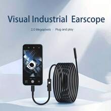 1 pieza Cámara de endoscopio con puerto micro USB compatible con iPhone, Ip67 a prueba de agua, con 8 luces LED, adecuada para inspección de automóviles, inspección interna de aire acondicionado, inspección de tuberías industriales, etc. Endoscopio USB para teléfonos móviles, computadoras, inspección de boroscopio, cámara en serpiente - Negro - Ver 1