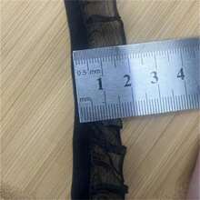 2m X 2cm黑色絲質無痕波浪花邊絲帶,可製作頭帶/禮品包裝/diy花卉裝飾 - 黑色 - 查看 2