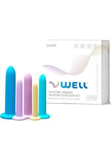 Silicone Pelvic Floor Muscle Dilator Exerciser Trainer Set by VWELL (Complete 5 Kit System) - Multicolor - View 1