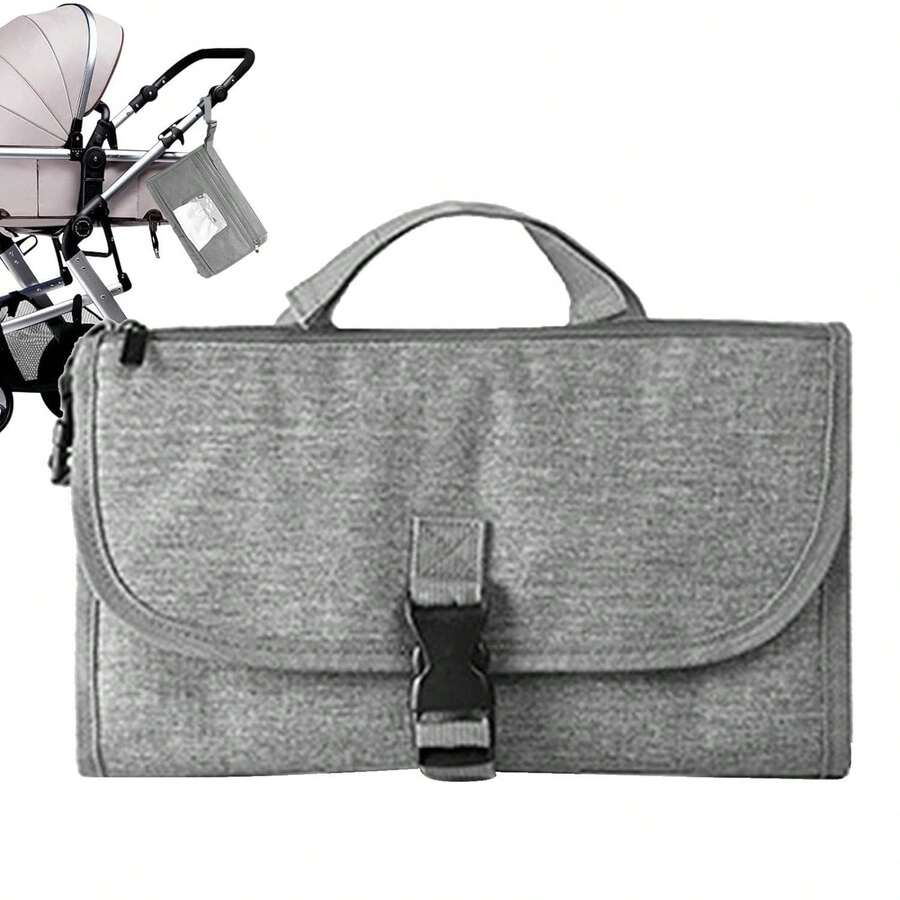 旅行換衣套件,防水嬰兒旅行換衣墊,便攜式尿布換褥墊,帶智慧濕巾口袋的嬰兒換褥墊,嬰兒派對,新生兒女孩和男孩換褥禮物