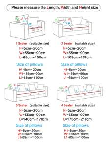 1pc Leaf Jacquard Elastic Stretch Sofa Cover, Full Cover, For 1, 2, 3, 4 Seater, L-shape Sofa, Chair Cushion Cover, Backrest Cover, Armrest Cover, Dustproof Cover