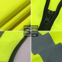 1 Chaleco Reflectante De Ciclismo De Poliéster Fluorescente De Colores De Alta Visibilidad De 5 Cm Para Seguridad Nocturna - azul real - Ver 5