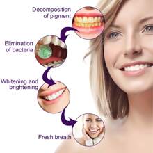 1支3ml牙齒美白筆,牙膏漂白去除污漬,瞬間美白牙齒套裝清潔精華液美容保健 - 紫色 - 查看 2