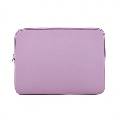 1pc Solid Color Casual Laptop Inner Bag For 11.6/12.5/13.3/14/15.4/15.6 Inch Notebook