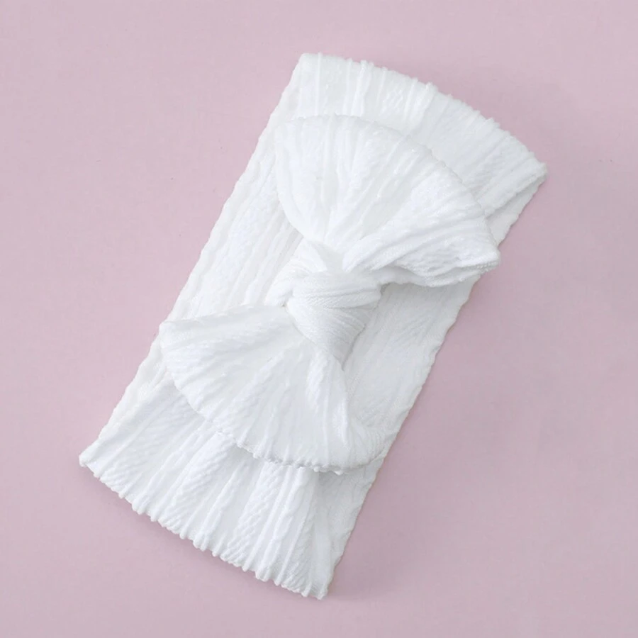 1 件婴儿头带手工制作超弹力柔软尼龙发带发饰女婴新生儿幼儿儿童蝴蝶结婴儿头巾女婴爱心情人节