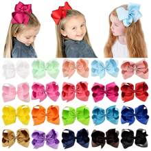 20 Stücke Große 6 Zoll Haarschleifen Für Mädchen Mit Grosgrainband, Haarzubehör Für Kleinkinder Mit Alligatorclips, Für Kleinkinder, Baby Mädchen, Kinder Und Teenager