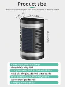 太陽能高亮度裝飾環境壁燈,適用於戶外裝飾,防水,適用於花園,陽台,別墅庭院等