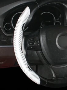 Cubre Volante De Dos Piezas Con Estilo De Hebilla Para Coches - Multicolor - Ver 4