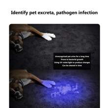 Alonefire Alonefire SV65 High Quality 365nm UV Blacklight Wood's Lamp LED Flashlight Built-In USB Rechargeable Battery Ultraviolet Invisible Ink Marker Resin Curing Torch Cat Dog Pets Stain Tinea Leakage Marker Ore Money Vitiligo Scorpion Fluorescence Detection Lamp, Camping Accessories