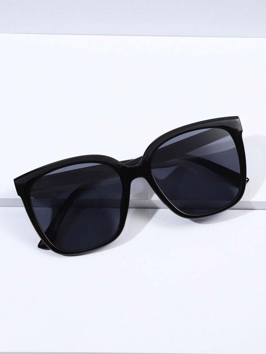 1pc Men's Large Frame Fashionable Eyeglasses With Different Color Options, Classic Yet Modern Style Suitable For Everyday Wear - Black - View 1