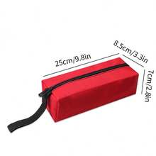 1pc Small Size Hardware Tool Kit Maintenance Tool Bag Portable Handheld Tool Organizer Bag - Red - View 5