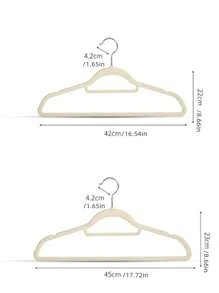 5 cái Móc treo quần áo chống trượt - Xám - Xem 5