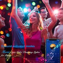 Party Lights Disco Ball Lights Dj Disco Lights LED Stage Strobe Lights Projector, Voice Control Remote Party Lights with 9.8ft USB Power Cord for Club Bar Holiday Christmas Dance Gift Birthday Wedding Home Decoration - Black - View 9