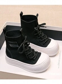 1 paire de bottes de cheville simples, respirantes et à la mode pour enfants garçons/filles, convenant à toutes les saisons