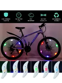 6 Pezzi Luci A Raggi Per Ruote Da Bicicletta Con Batteria, Luci Per Bicicletta Impermeabili, 3 Modalità Di Illuminazione, Facili Da Installare, Per Decorazione Bicicletta