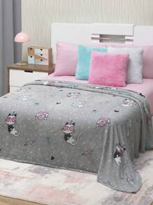 Home Elephant Frazada Matrimonial Gris Gatos Queen Suave - Gris - Ver 1