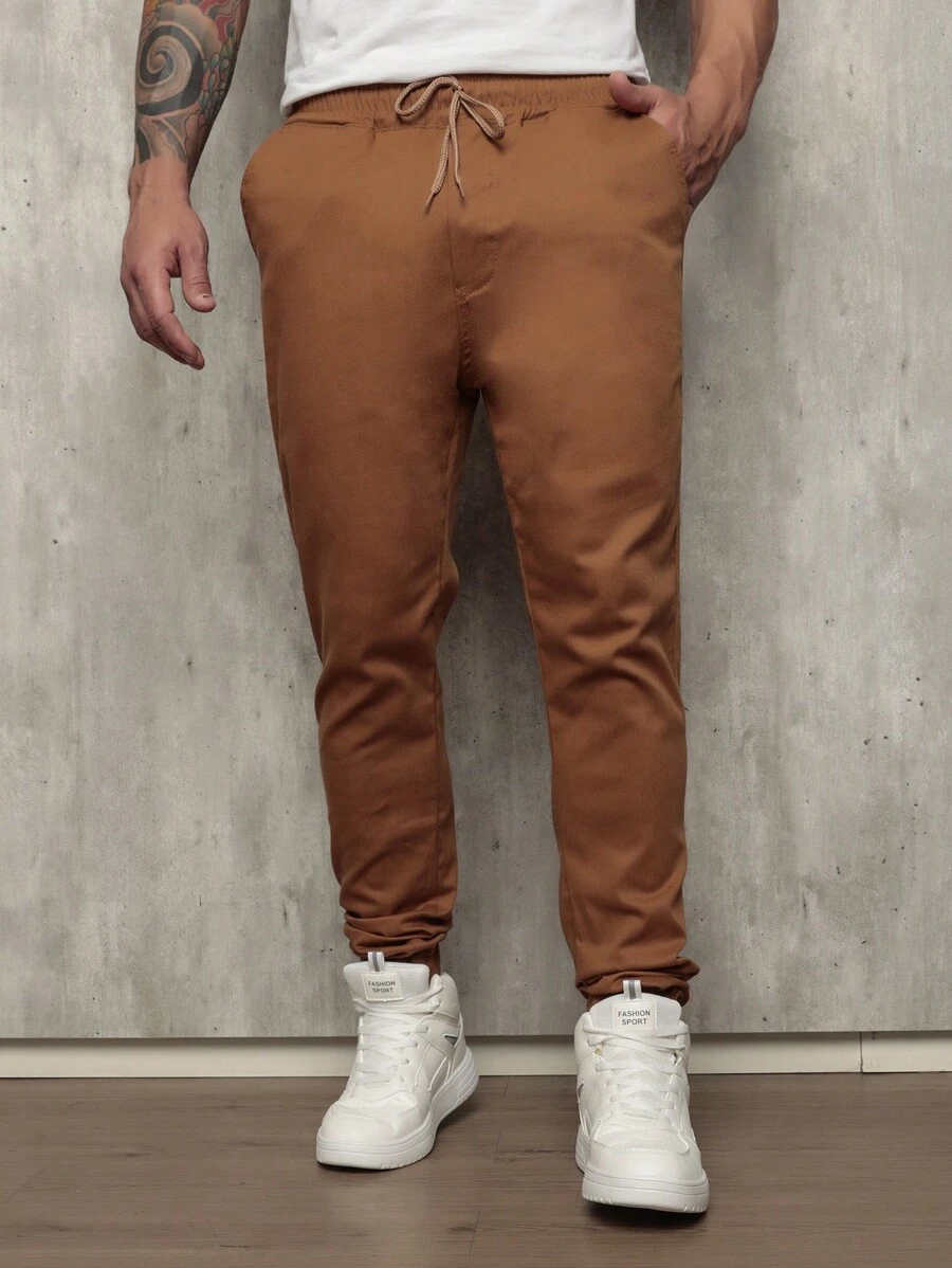 Men Pants - สีอูฐ - ดู 1