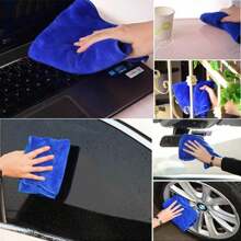 汽車或家庭清潔用微纖維清潔巾,吸塵清潔布 - 藍色 - 查看 2