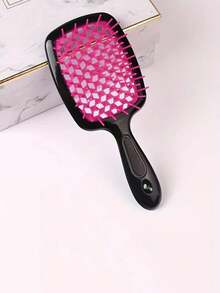 女性女孩中空寬齒梳,頭皮按摩梳,濕髮或乾髮脫結理髮梳