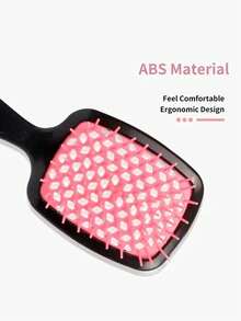 女性女孩中空寬齒梳,頭皮按摩梳,濕髮或乾髮脫結理髮梳