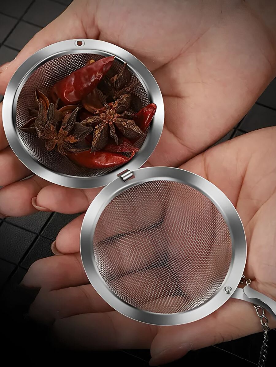 1pc 不鏽鋼調味袋 煲湯過濾袋 調味球袋 泡茶球 滷味燉肉調味料盒