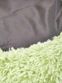 1入組圓形長毛絨寵物床合適的適用於小,中等的和大貓和小型犬,秋天和冬天 - 綠色 - 查看 5