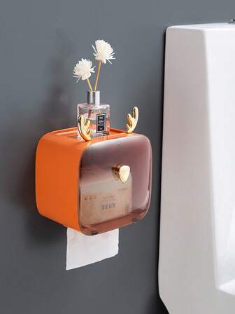 Bathroom Waterproof Storage Rack Toilet Roll Paper Box