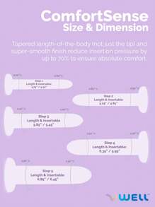 Silicone Pelvic Floor Muscle Dilator Exerciser Trainer Set by VWELL (Complete 5 Kit System) - Multicolor - View 3