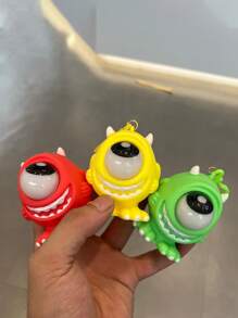 Eyeball Squishy Keychain, Eye Popping Toy, Stress Relief Gag Toy - Red - View 5