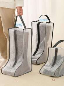 1/2/4 peças de sacos de armazenamento de botas, sacos de pó de sapatos de viagem para botas altas, sacos organizadores de botas para casa com janela transparente para proteção contra poeira