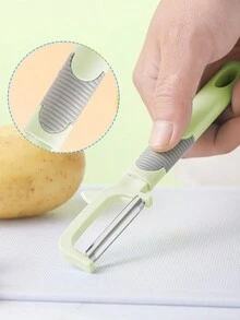 1pc Green/stainless Steel Vegetable Peeler - Green - View 4
