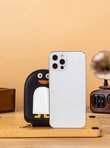 Creative Cartoon Penguin Accordion Card Wallet - Black and White - View 2