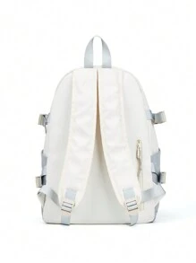 青少年轻便校园背包大号防水休闲书包带拉链和 ID 窗口旅行背包大容量 14 英寸笔记本电脑包适合女孩休闲高中大学度假、旅行、徒步旅行