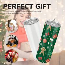 18/12/8/4/1Pack Sublimation Tumblers Bulk 20 Oz Skinny Straight Flat Bottom Blank Tumbler Cups With Individual Gift Boxed For Heat Transfer DIY Craft