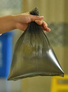 5pcs/pack Black Pet Waste Bag, Solid Color