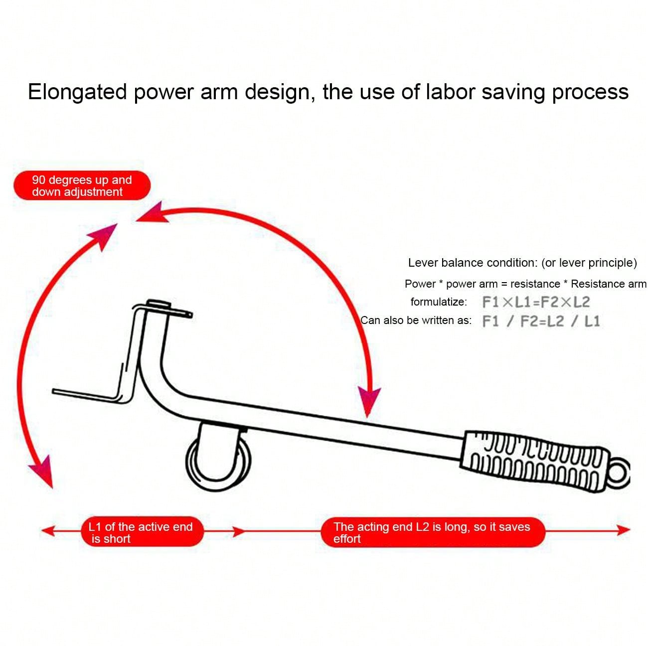 [5pcs/set] Furniture Moving Tool With Swivel Wheels, Heavy Duty Lifter