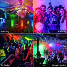 遥控 LED RGBW DMX 512 PAR 灯，36 个 LED 舞台灯，DJ 派对、唱片、节日、圣诞节、酒吧、俱乐部、婚礼、生日、表演圣诞装饰圣诞礼物感恩节圣诞树装饰饰品圣诞灯卧室装饰家居装饰派对装饰节日节日房间装饰 - 黑色 - 查看 8