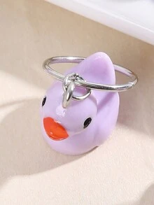 10入組紫色雲,鴨子,心形,泰迪熊,蘑菇,編織髮圈套裝