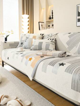 1 cojín de sofá con proceso de tejido universal de chenilla, funda de sofá antisuciedad y antideslizante, moderna y sencilla, a prueba de mascotas, funda de sofá con protección contra arañazos para gatos Four Seasons, adecuada para sala de estar, sofá seccional en forma de L y sofá de 1/2/3/4 asientos. (se vende por separado)