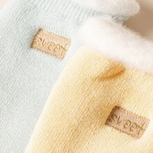 3 đôi tất nữ màu ngẫu nhiên, tất giữ nhiệt ấm áp, tất vải nhung mềm mại dùng cho đồ ngủ & ở nhà, thích hợp cho mùa thu/đông, ấm áp - Nhiều màu - Xem 8