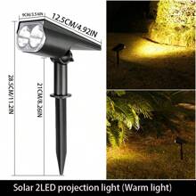 1pc Solar Powered Spotlight With Tree Lamp Holder For Outdoor Landscape Decoration Of Garden Villa, Lawn