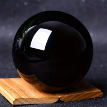 30-50mm Obsidian Sphere: Natural Black Quartz Crystal Ball For Healing, Reiki & Collecting - Black - View 1