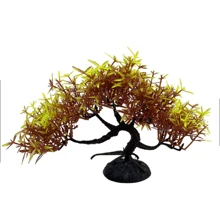 1 pièce Plante de simulation d'aquarium, plantes aquatiques pour aquarium en plastique artificiel, herbe aquatique, décoration sous-marine, arbre de pin artificiel créatif, herbe aquatique factice pour aquarium, décoration de bureau réaliste et indéfectible