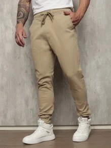 Men Pants - Khaki - View 2