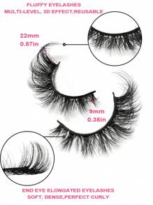 Asiteo 7 Pairs Fox Eye & Cat Eye False Eyelashes, Flared Ends Elongate Eyes, Fluffy Soft Natural Long Faux Mink Lashes - Cat Eye Lashes - View 6